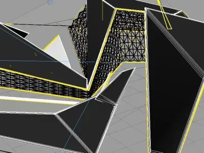 space frame  exterior archetecture 3D model