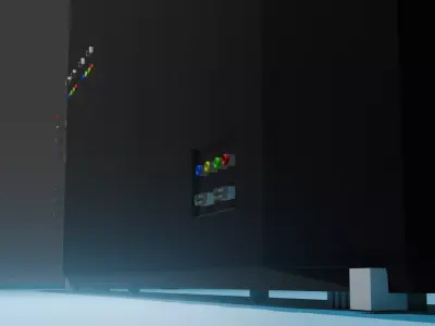 modern TV Low-poly 3D model