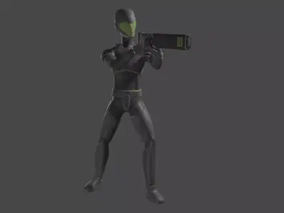 Futuristic Soldier 3D model purchase
