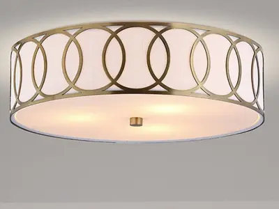 Hershberger Light Drum Flush Mount - 3 Colour Free 3D model