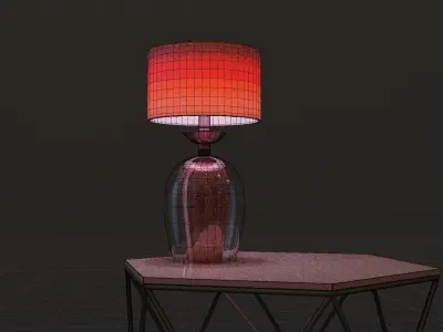 Lamp 3d model table with Free 3D model