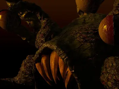 Lovecraftian Creature Low-poly 3D model