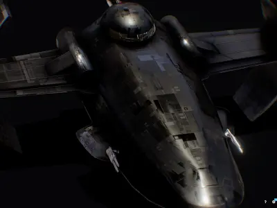 Darth Vader First Starfighter Low-poly 3D model