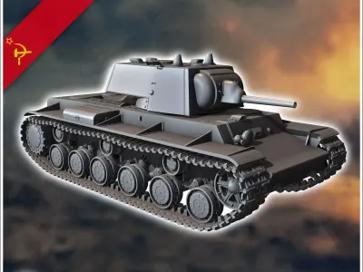 KV-1 M1939 - Soviet army WW2 Second World East front Ostfront RP 3D print model