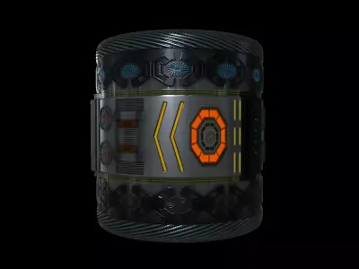 Sci fi texture without modeling only texture PBR  Low-poly 3D model