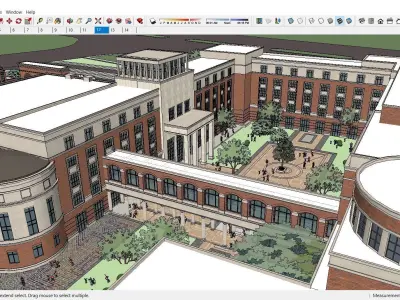 Sketchup School and University B7 3D model
