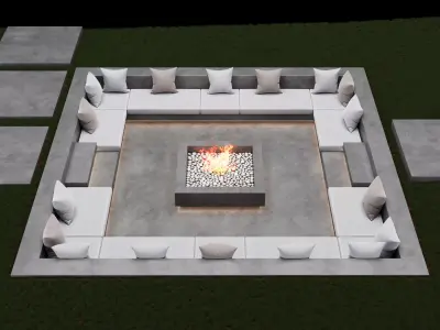 Garden patio 3D model