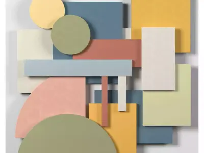 Modern Wall collection - various shapes and sizes -  3D Model Pack