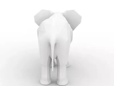 Low Poly Elephant 3D Printable 3D print model