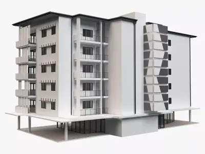 Apartment Building 18 3D model