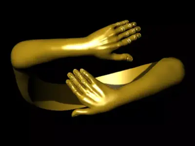 Couple Hand Ring Symbol of Love Connection 3D Jewelry Model File 3D print model