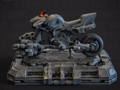  Iron Moped Bike 052-F 100mm and 32mm 3D print model