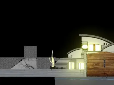 Exterior House Low-poly 3D model purchase