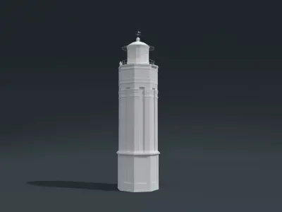  lighthouse in the city of Anapa 3D model