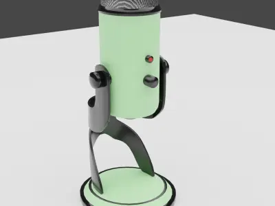 Blue Yeti Microphone  Free low-poly 3D model