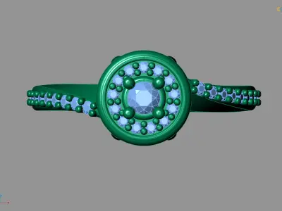 Women Rings 3DM STL Womens Rings DiamondDetails 3D print model 3D print model