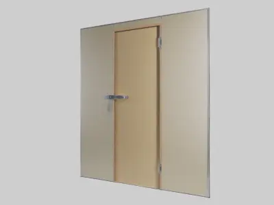 Laminated door model Low-poly 3D model
