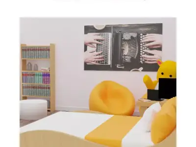 Haru Bedroom Low-poly 3D model