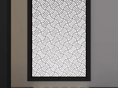 3d screen frame Low-poly 3D model