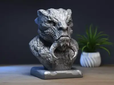 Lucifer demon beast Lucifer bust Perfect Gamer Gift 3D print model