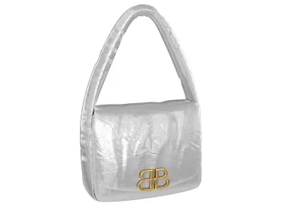 Balenciaga Monaco Small Sling Bag Silver Low-poly 3D model