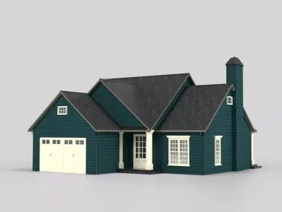 British House Design 05T3 Low-poly 3D model