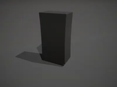 Yellow and Black Stylized Locker Low-poly 3D model