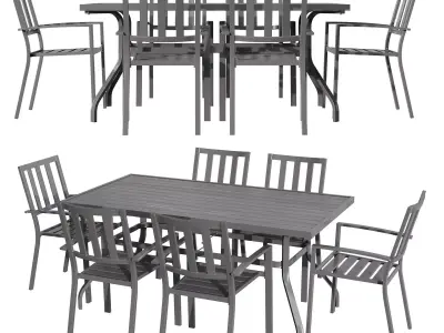 Outdoor patio dinning set  3D model