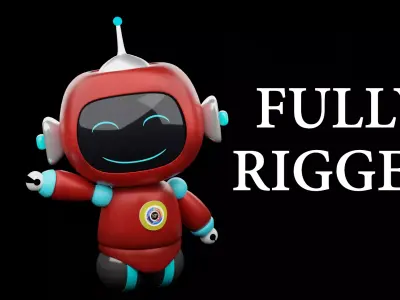 Robot - FULLY RIGGED Low-poly 3D model