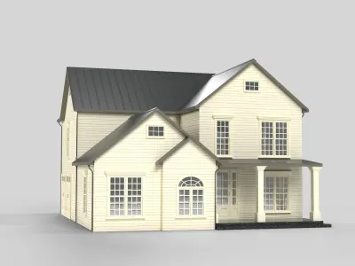 Cottage House Design 03T5 Low-poly 3D model