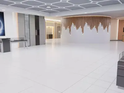 Modern Watch Store Showroom Interior 3D Model Low-poly 3D model