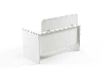 Modern Office Desk For Staff  Free 3D model