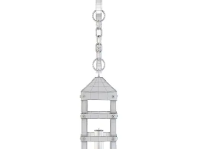 Medieval Metal Lantern 3D model