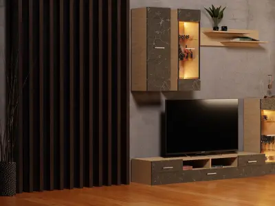 AlphaB2B TV SNOWLATTE - Tv Unit Free low-poly 3D model