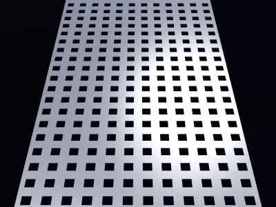 Perforated panel with 25 percent opening 25O115 3D model