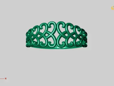 Women Ring Fancy Ring Plain light weight STL 3DM Printable 3D print model 9