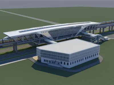 Light Rail Station 3D model purchase