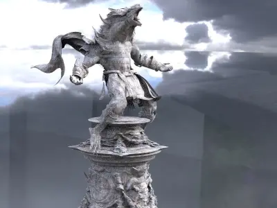 Werewolf Gods Temple of Power extended Kit bash 3D model
