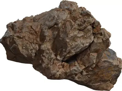 Ultra Realistic Rocky Boulder Low-poly 3D model