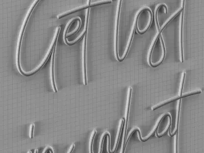 Get lost in what you love Neon Sign 3D model