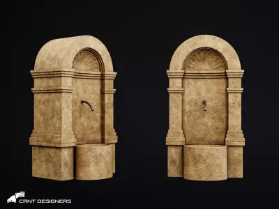 Water Wall Fountain 3D model