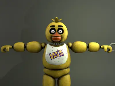 Five Nights at Freddy character Low-poly 3D model