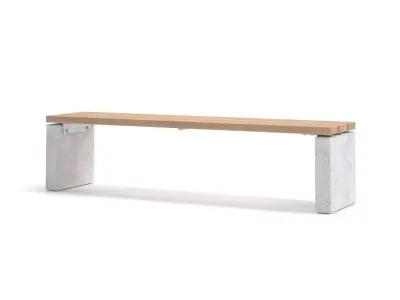 Maro Outdoor Bench without Backrest Free 3D model