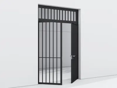 Aluminium door 38 3D model