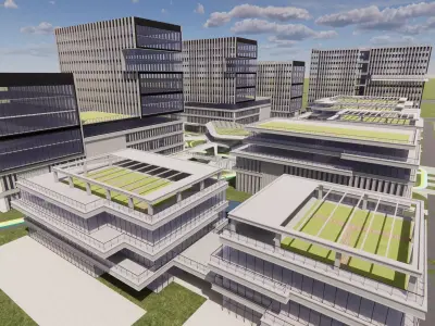 Modern City Block -A2 3D model