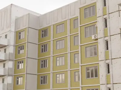 Plattenbau Panel appartment building 3D model