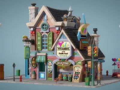 Cartoon House 21 3D model