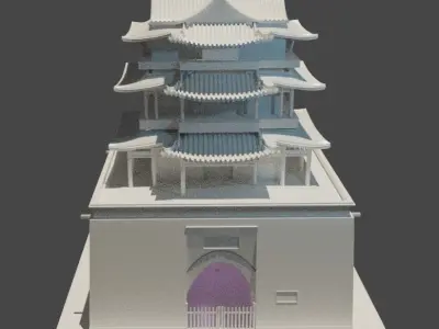 Qingyuan Tower Free 3D model