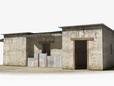 Slum x21 Low-poly 3D model