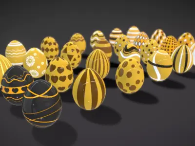 Collections Easter Eggs6 Low-poly 3D model